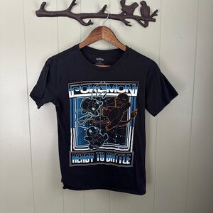 Pokemon Boys Black Graphic T-Shirt size L